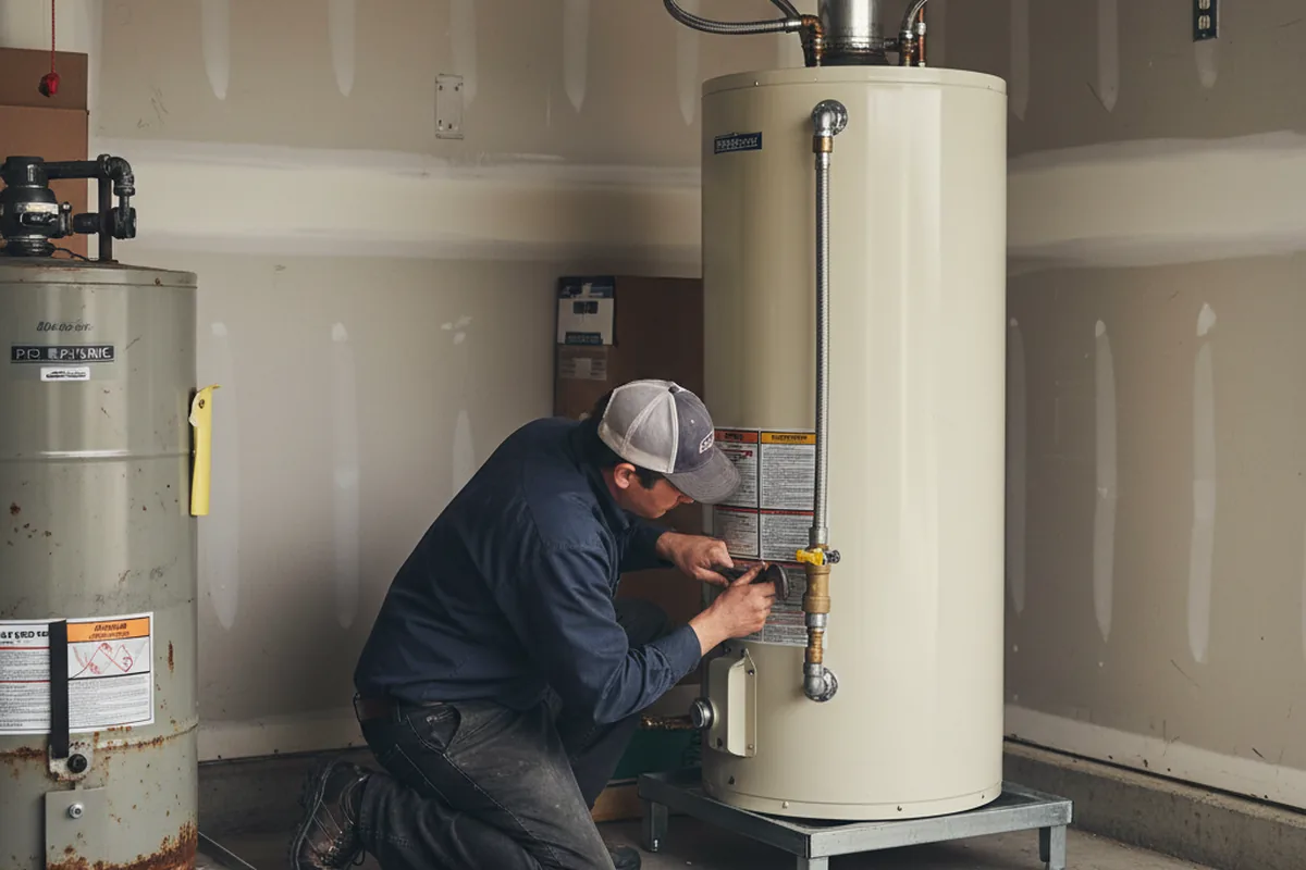 Water heater and shutoff valve replacement in Hahnville